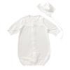 Cream De Coco Baby Dress with Jacquard Ribbon and Set for Crotch Perfect for Casual and Perfect for Hospital Shrine and Baby Cool and for and Product