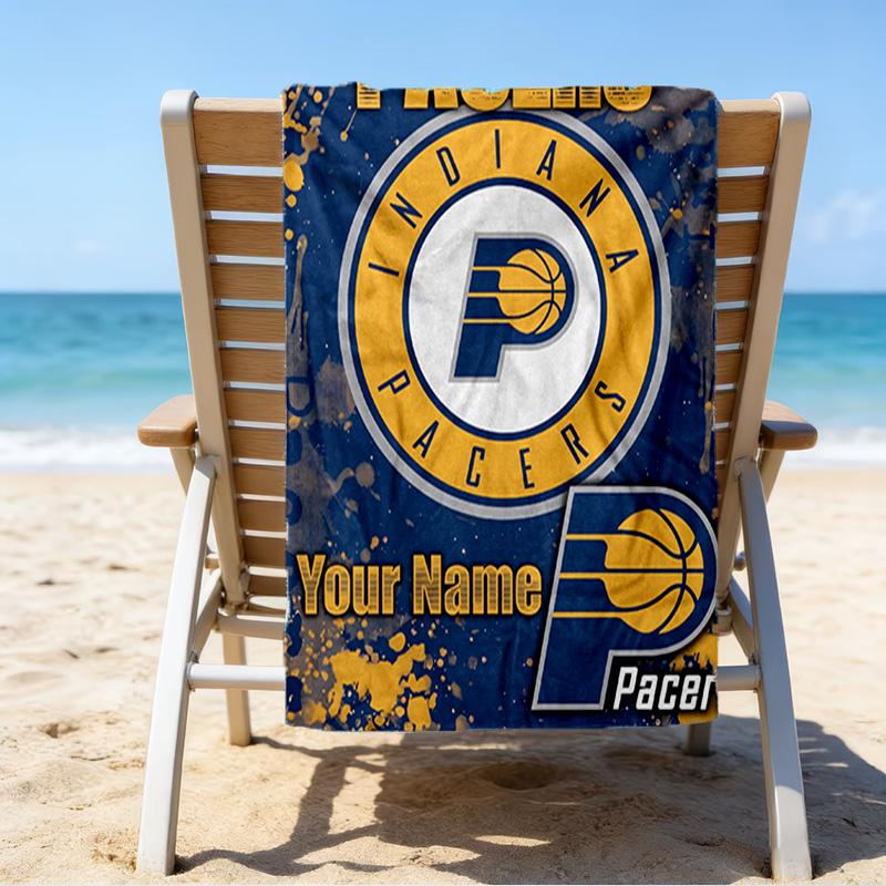 Custom Name Beach Towel Indiana Basketball Team Beach Towel, Soft Microfiber, Gift for Her/Him, Birthday, for Pool, Beach, Travel, Fan gifts