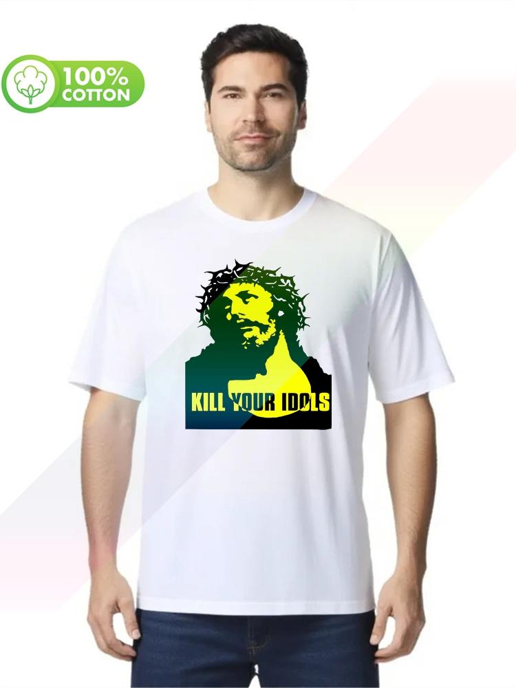 100% Cotton Round Neck Heavy Weight Men's T-shirt Kill Your Idol Axl Rose Guns N Roses Custom Printed S-xxxl Tops Tees