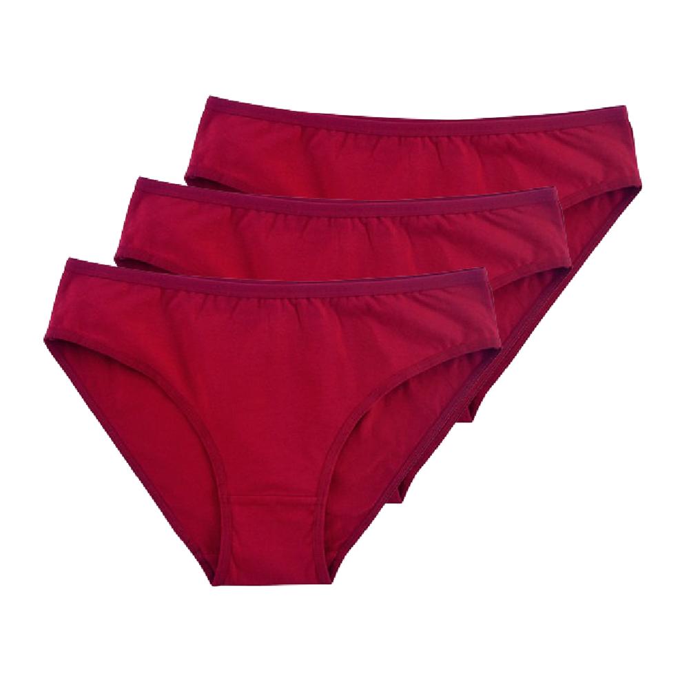3 шт. женское нижнее белье со средней талией, трусы, нижнее белье, большие трусики для девочек, однотонные трусы