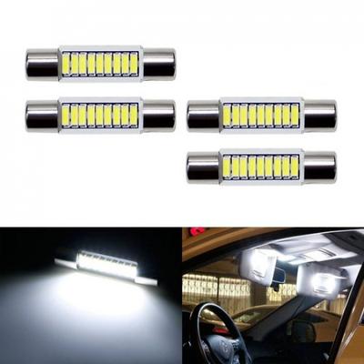4 шт. Белые 9-SMD 29 мм 6641 Светодиодные лампы для подсветки косметического зеркала автомобиля, лампы солнцезащитного козырька