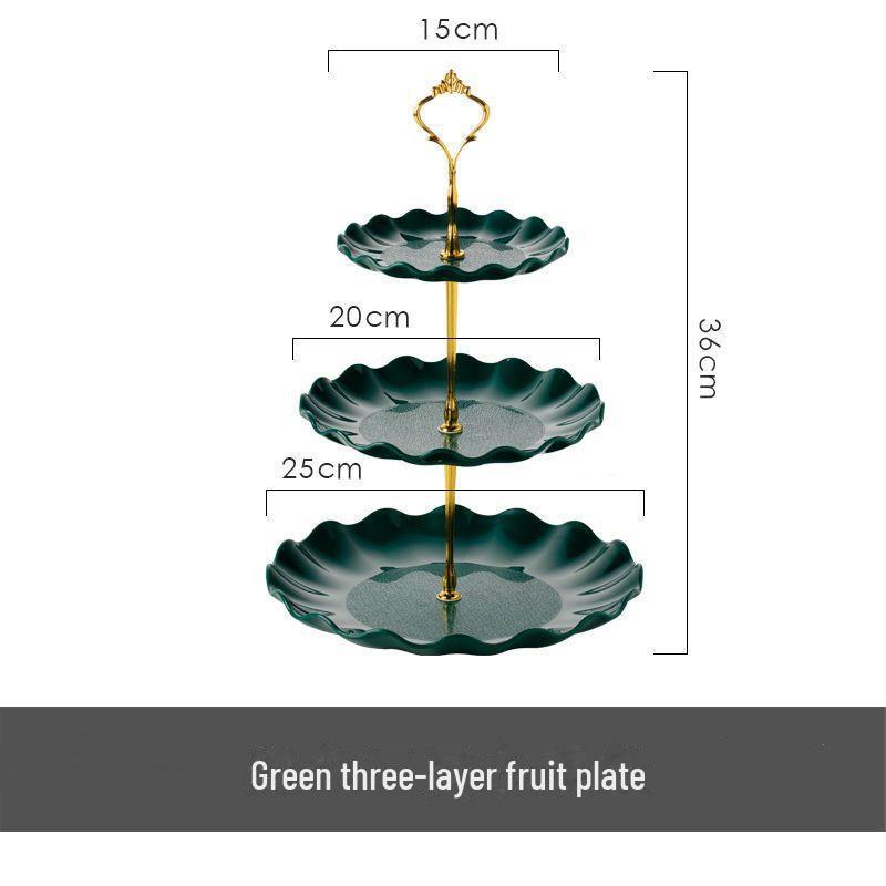 Многослойная пластиковая подставка для торта для гостиной - высококачественный, пищевой сервиз для фруктов и закусок на дни рождения и вечеринки