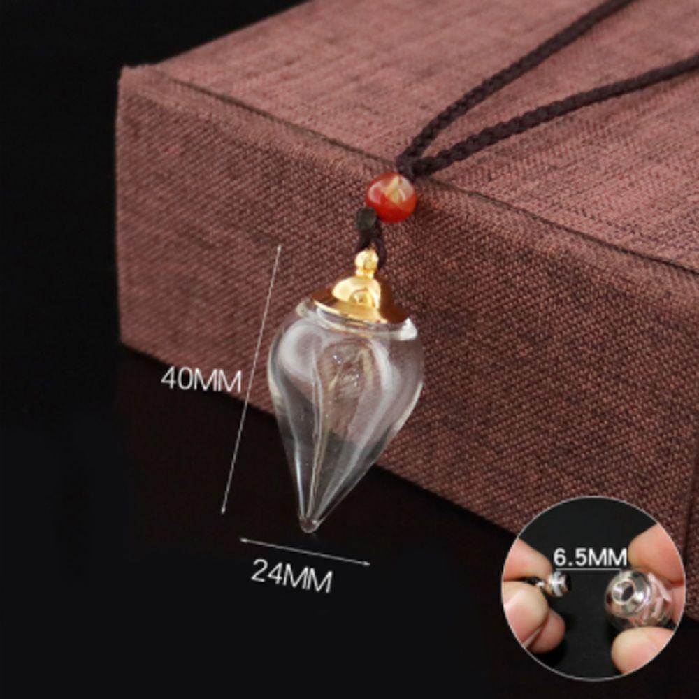 New Trendy Water Drop for Women Men Necklace Perfume Bottle Pendant Jewelry Gift Oil Diffuser Vial