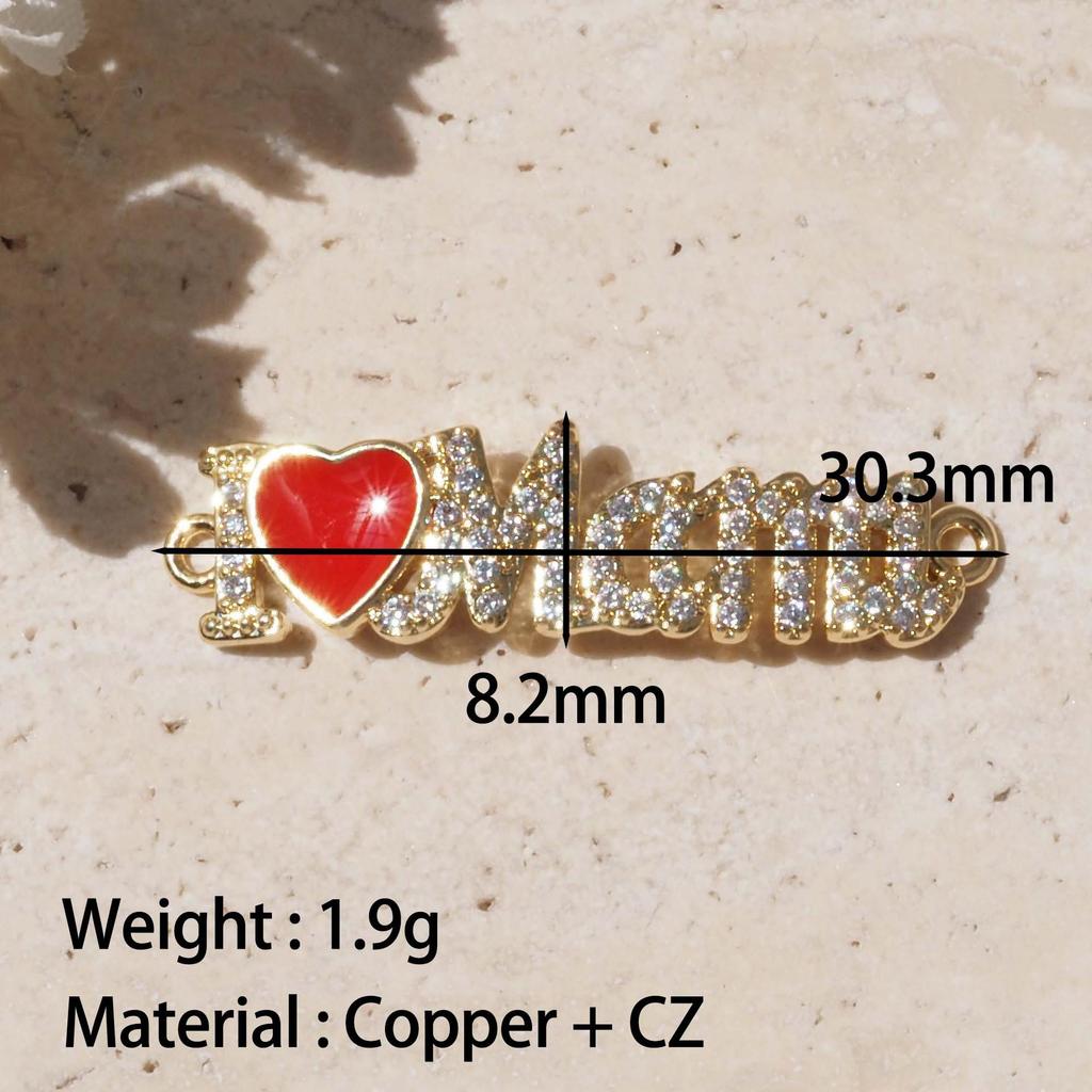 Позолоченный браслет с подвеской-сердцем MAMA в подарок на День матери