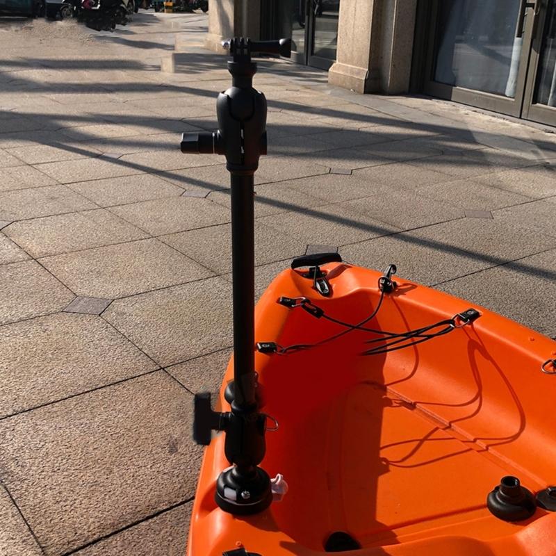 Camera Mount Base Safety Camera Holder with Long Arm Adjustable Kayak Camera Mount Mounting Stand Kayak Boats Accessory