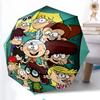 Loud House Fashionable Automatic Opening/Closing Folding Umbrella. Portable and Foldable, Ideal for Gift, Travel, and Daily Use.