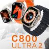 C800 ULTRA 2 Smart Watch Bluetooth Call Siri Weather Wireless Charging Blood Pressure Oxygen Fitness Smartwatch VS T800 Ultra