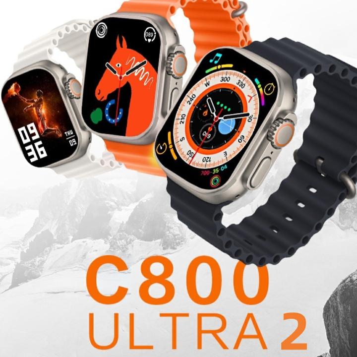C800 ULTRA 2 Smart Watch Bluetooth Call Siri Weather Wireless Charging Blood Pressure Oxygen Fitness Smartwatch VS T800 Ultra