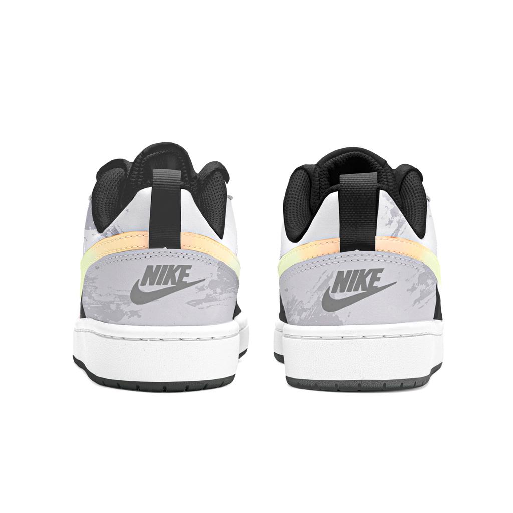 Nike Кроссовки для скейтбординга Court Borough Freedom Panda, Радужный Единорог, Нескользящие, Износостойкие, Низкие, Детские BQ5448-115 (Команда202-)