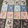 1 Piece A7 Mini Rose Butterfly Notepad Small Aesthetic Lace Ribbon Butterfly Flower Notebook Cute Student School Supplies