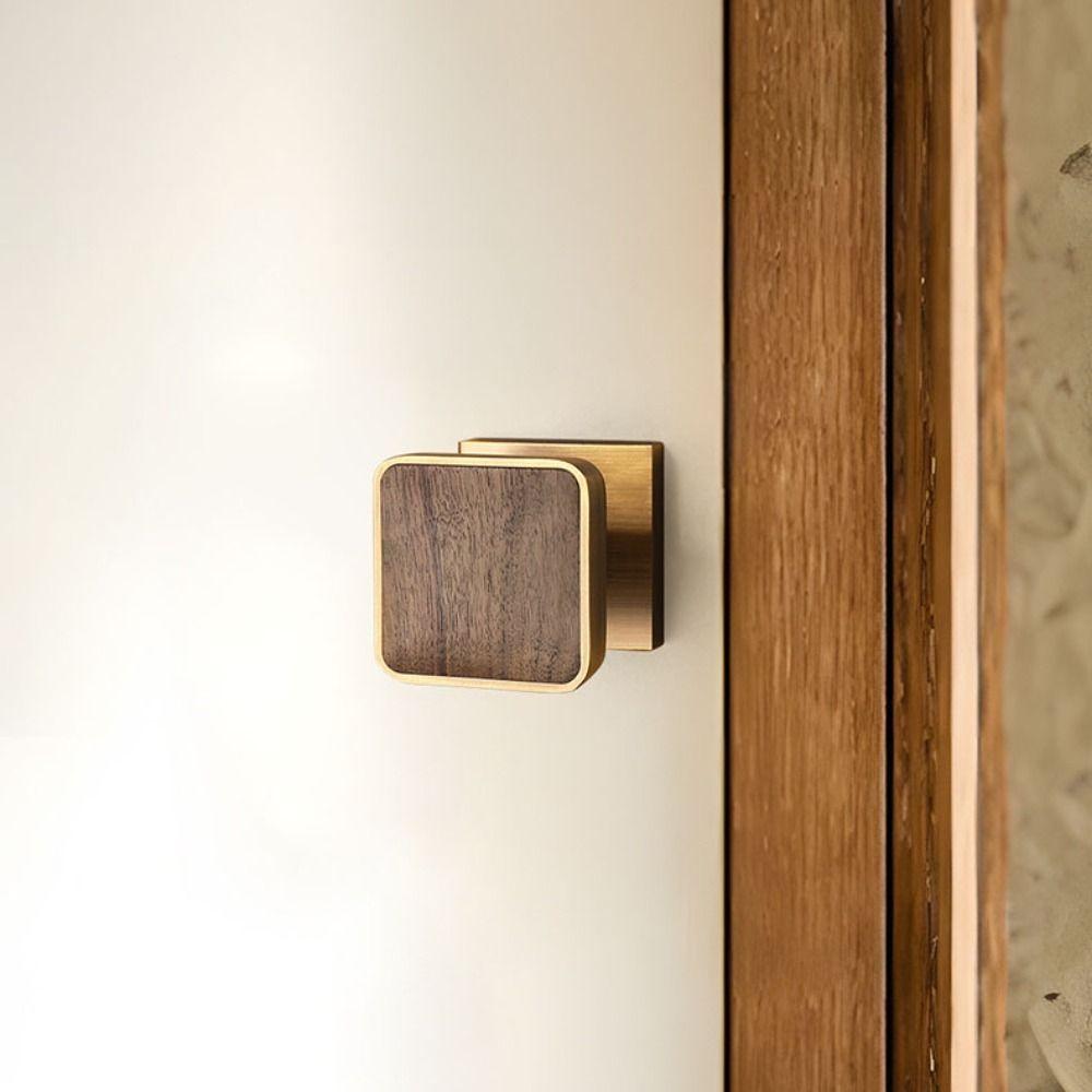 Single Side Single-tongue Lock Walnut Wood Hidden Door Lock Invisible Door Lock Home Furniture