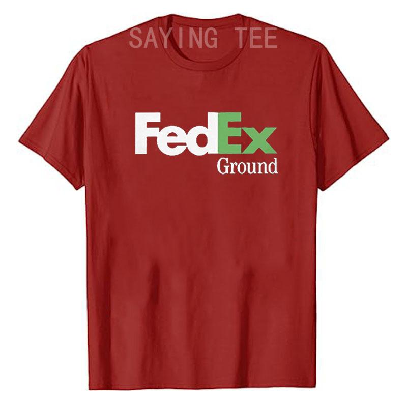 FedEx Модная Унисекс Футболка с Коротким Рукавом и Круглым Вырезом, Графические Футболки, Повседневная для Мужчин и Женщин, Забавные Блузки, Хлопок, Рабочая Одежда, Подарки
