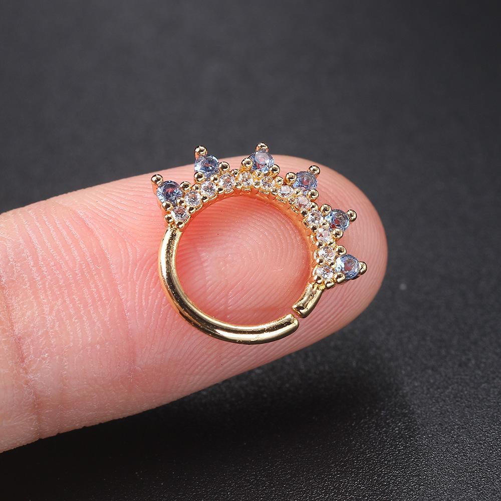 New Designed Helix Piercing Flower Star Moon Earrings Trend Sliver Gold Color Zircon Tragus Bone Stud Ear Ring Body Chic Jewelry