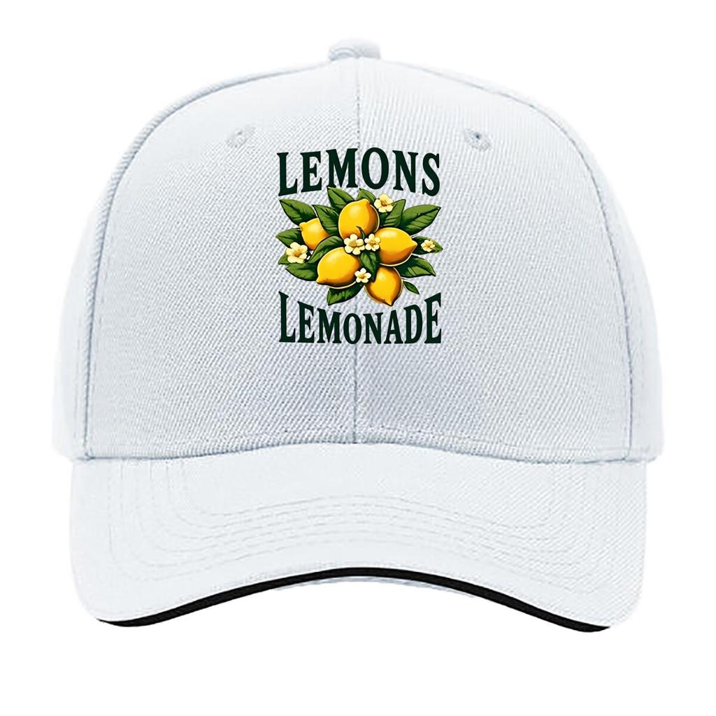 LemonThemed Baseball Cap Lightweight Breathable Hat with Lemon Design Hand Washable Ideal for H Sandwich Baseball Cap