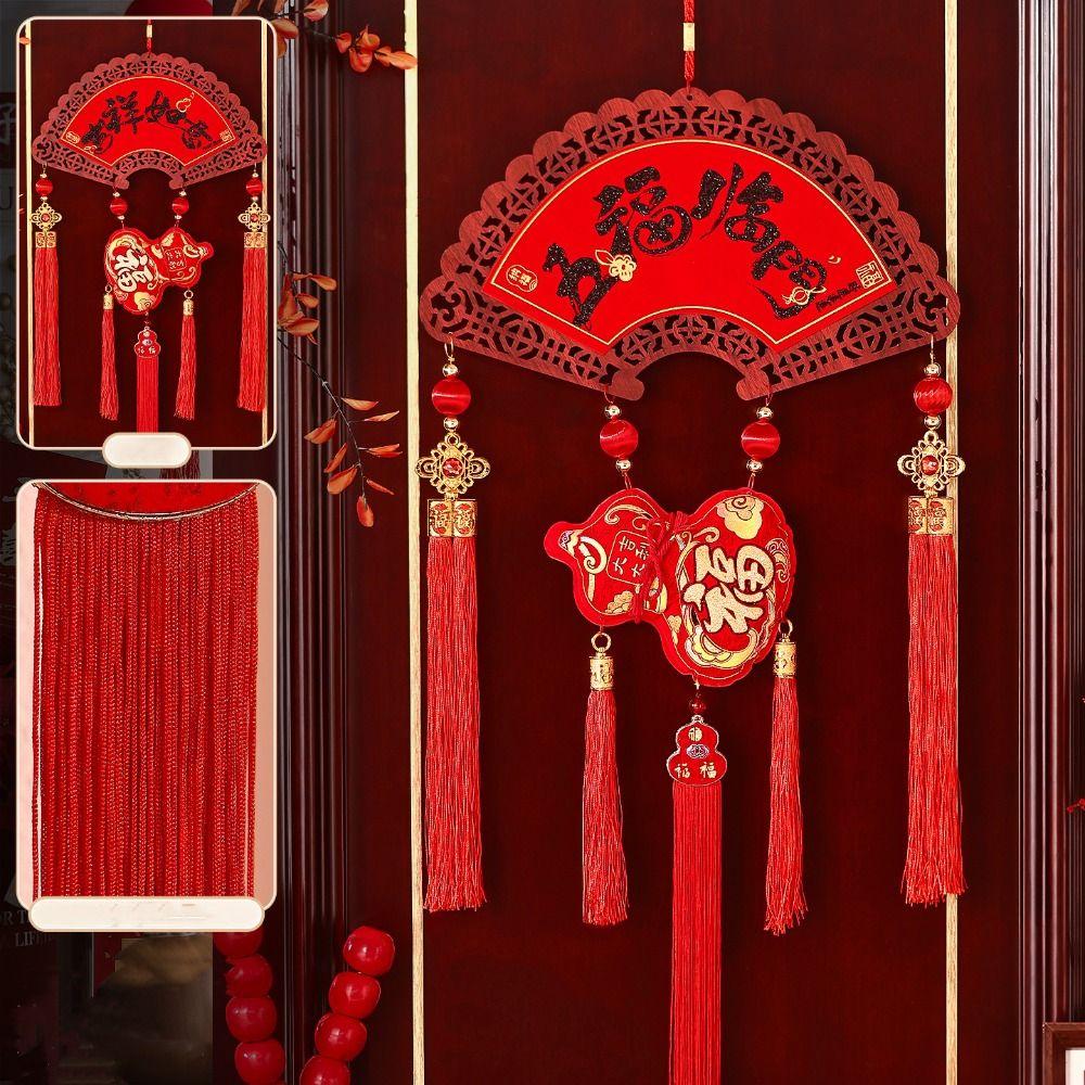 Traditional New Year Fu Character Pendants Flocking Red Fu Hanging Ornament Spring Festival