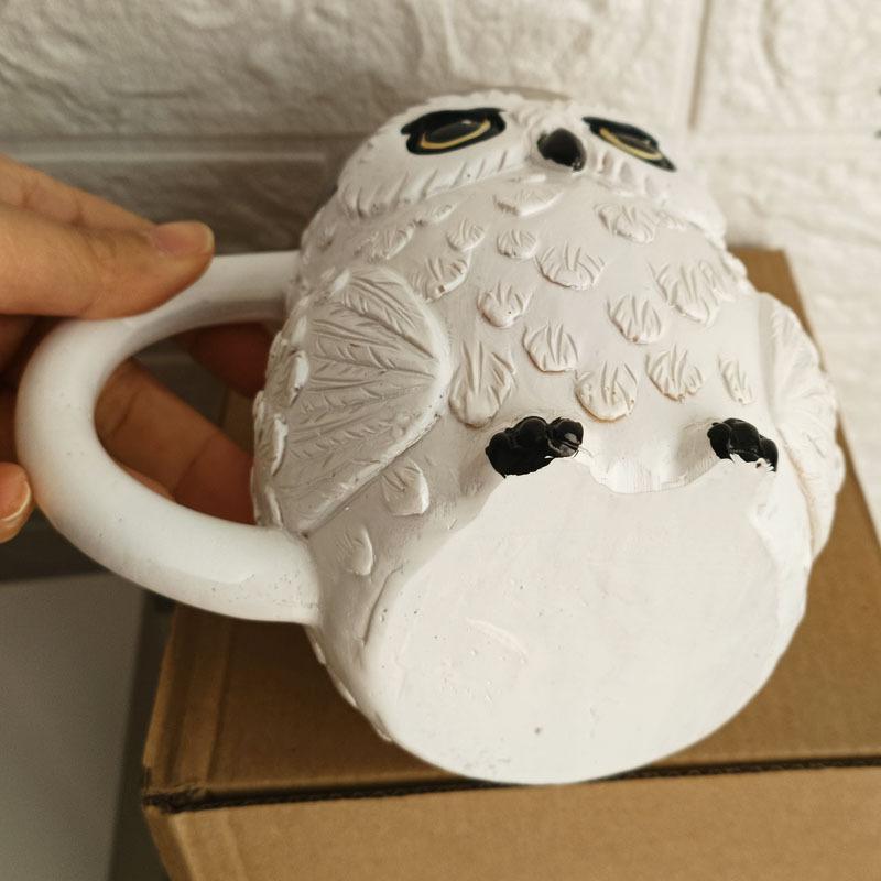 Новая кофейная чашка с совой, креативные 3D оригинальные кружки из смолы из нержавеющей стали с Хедвигом