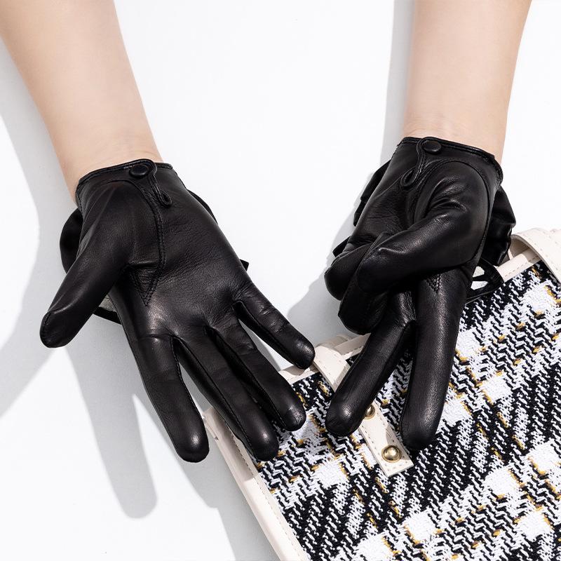 Кожаные перчатки Женские Большой бант Одежда и аксессуары Декоративные перчатки