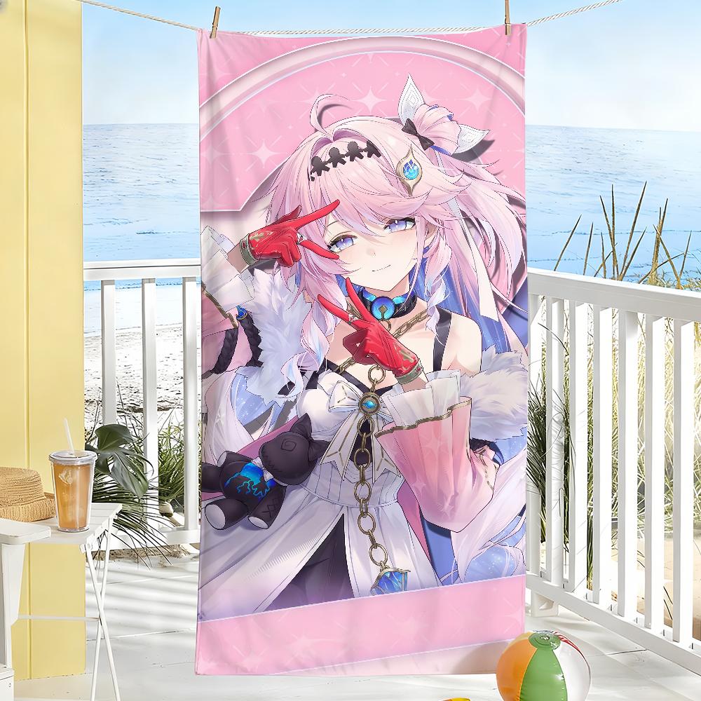 Game Wuthering Waves Denia Towel Soft Pool Gift For Travel Gym Shower Camping Quick Dry Sports Large Beach Towels