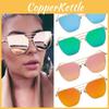 Fashion Women Aviator Mirror Lens Steampunk Sunglasses With Vintage Retro Charm