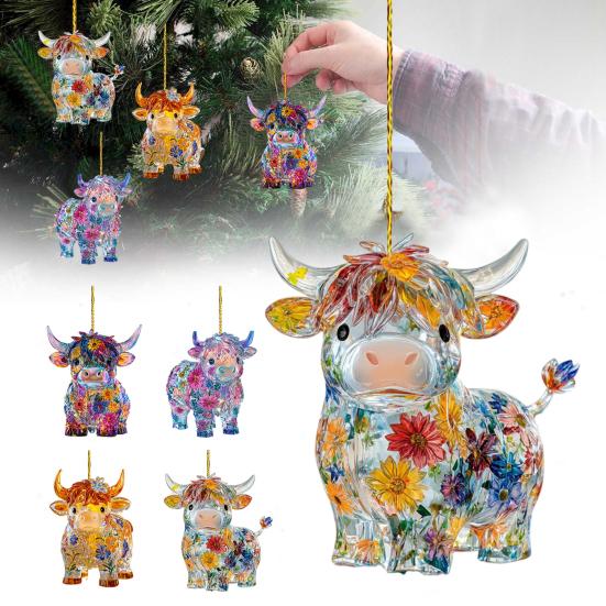 Acrylic Hanging Pendant with Lanyard Easy To Hang Animal Shaped Colorful Versatile Ornament Car Rearview Mirror Accessories