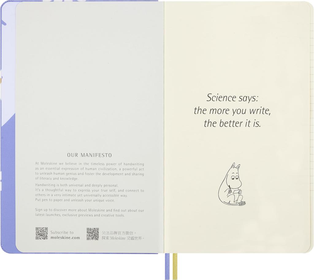 Moleskine x Moomin Large Light Purple SKNTBHL8079MOO02 Notebook, Hardcover, Size, Lined,