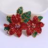 Blucome Брошь с красным цветком, заколки для растений, женская брошь для пальто, костюма, заколки для хиджаба, подарок на Новый год