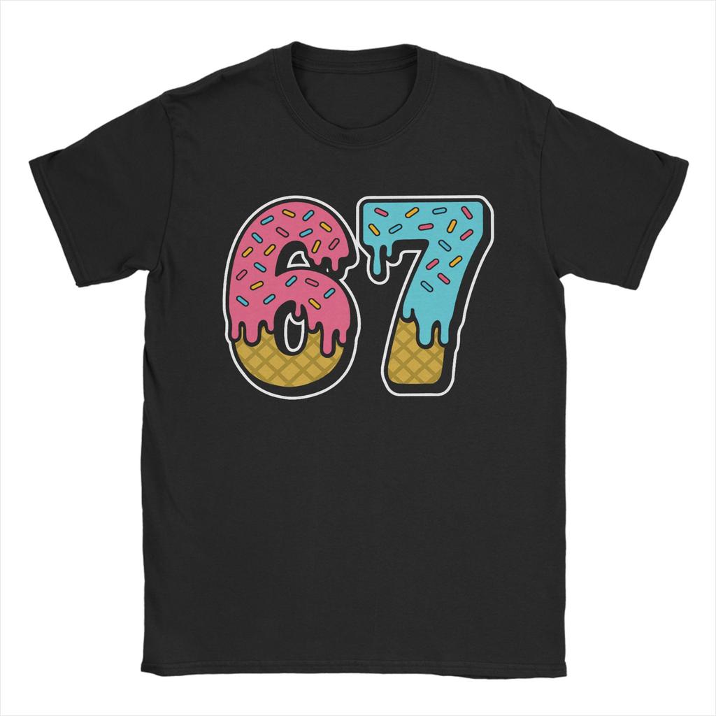 67 Meme Six Seven Urban Graffiti Style Tshirt Unisex Unisex Leisure Cotton Tees Crew Neck T Shirt Birthday Present Tops