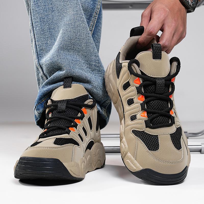 Мужские кроссовки Новые массивные кроссовки Мужские дышащие сетчатые Белые повседневные кроссовки Теннисные Мужские на платформе На шнуровке Вулканизированная обувь