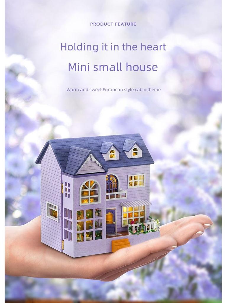 Happy Manor Деревянная самодельная многоуровневая хижина - Molan Manor Подарок ручной работы для женщин