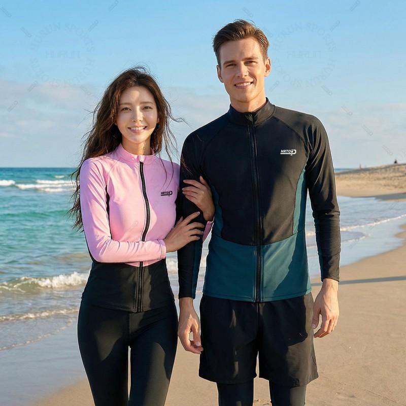 Unisex UV Protection Rash Guard Set Long Sleeve Pants Swimwear Surfing Snorkeling Diving Water Sports