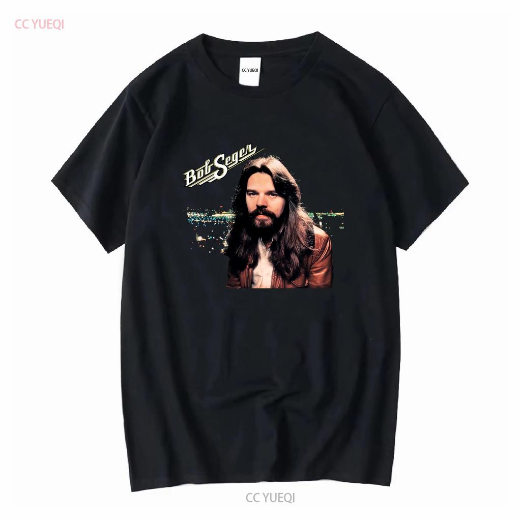 Bob Seger Stranger in Town Black T shirt All Size S 5XL 25 vintage Washed fashion Slightly Casual Unisex homme