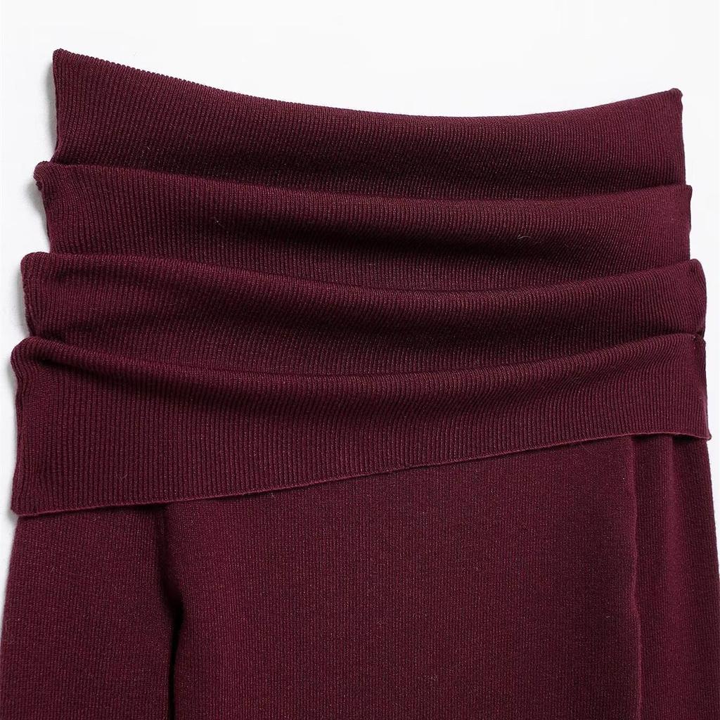 Весенний пуловер с открытыми плечами, вязаный трикотажем, 2025: Женский облегающий, универсальный, модный топ с длинным рукавом