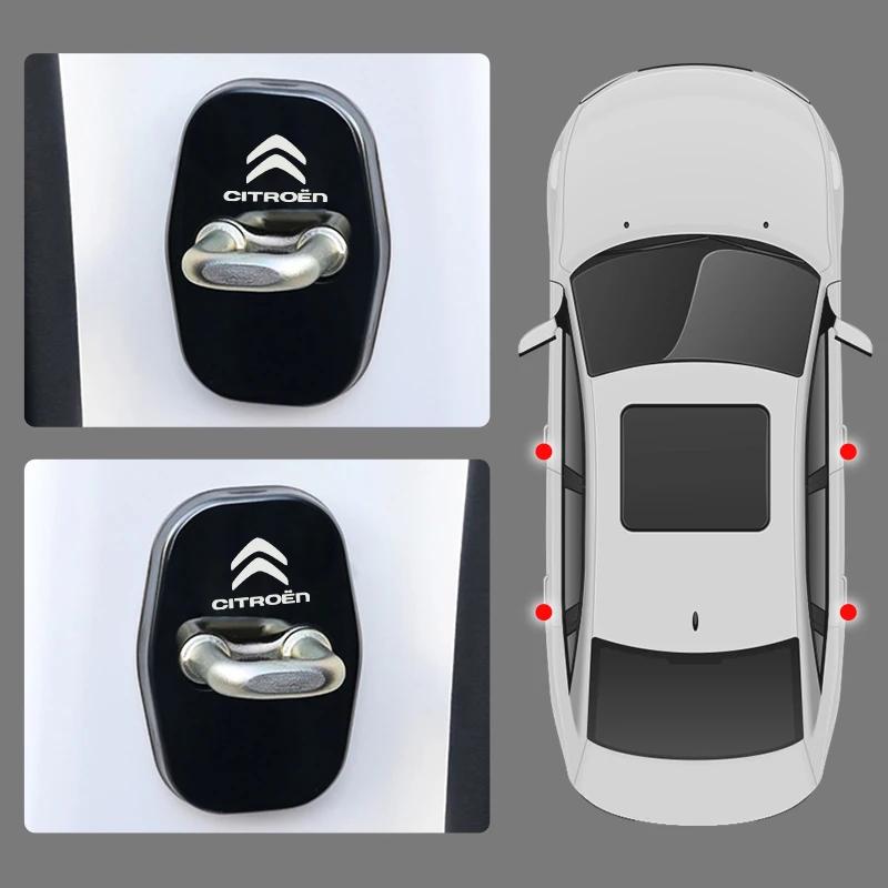 Металлические Накладки на Замок Двери Автомобиля для Citroen C4 C3-XR C5 Aircross C6 C-quatre Picasso C-Elysee C4L C3L Наклейки с Логотипом Значок4T4