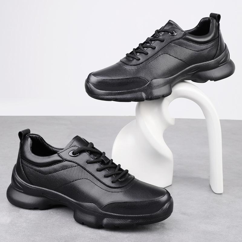 Fashion Luxury Brand Genuine Leather Men's Casual Trainers Non Slip Outdoor Casual Shoes Man Classic New Handmade Leisure Walk Sneakers