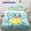 Squirtle Pattern Bedding Home Decoration Birthday Gift (1 * duvet cover + 2 * pillowcase, without core)