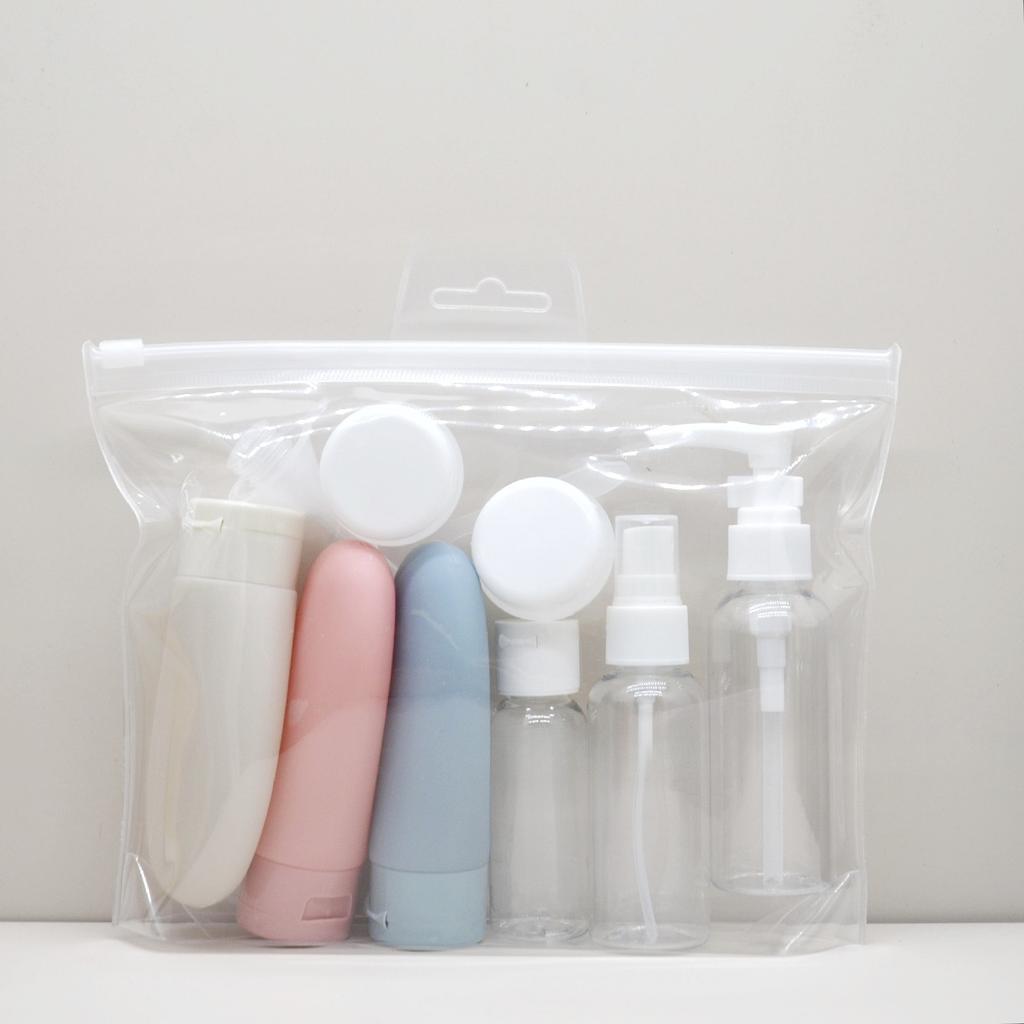 Storage Bottle Travel 11 Pieces Suit Cosmetic Spray Lotion Shampoo Shower Gel Cream Lotion Cream Bottle