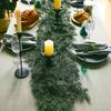 180 см Рождественская искусственная гирлянда из сосновых иголок Реалистичные внутренние и наружные подвесные искусственные зеленые растения Зеленая лоза каминная полка крыльцо