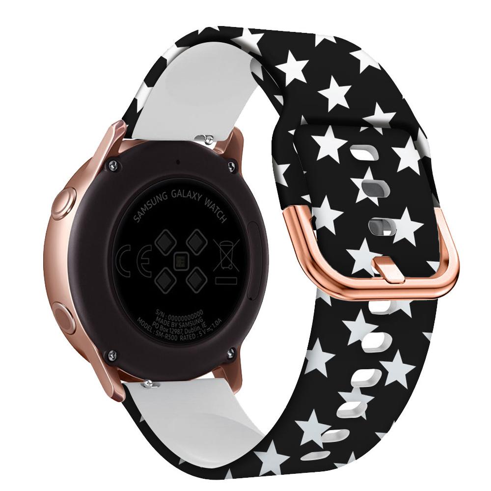 Силиконовый ремешок 20 мм для Samsung Galaxy Watch 4 5 6 40 мм 44 мм/5 Pro 45 мм/Watch4 Classic 46 мм 42 мм/Active 2 Браслет Ремешок с принтом