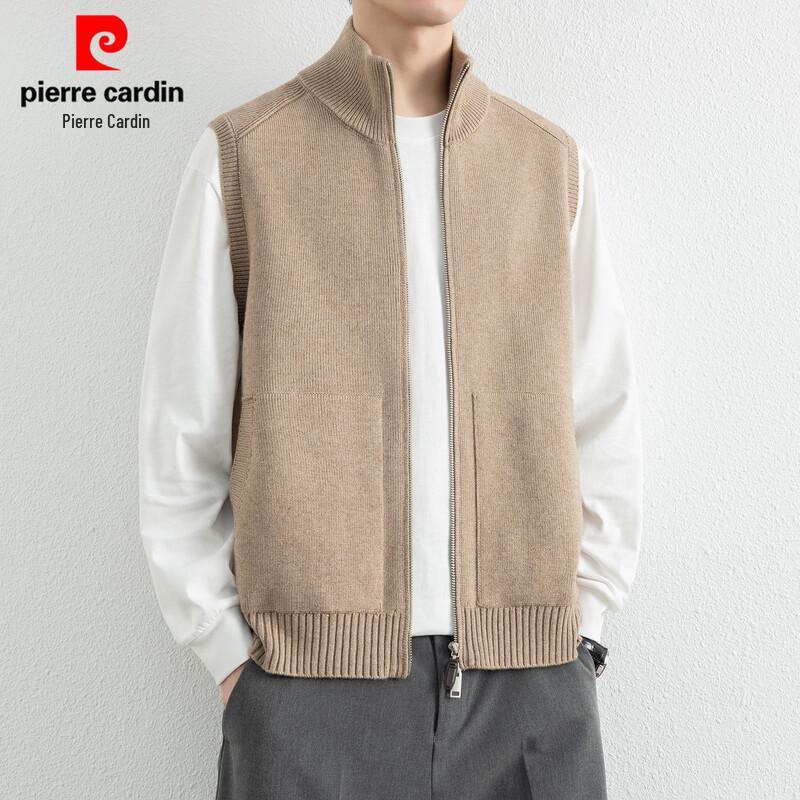 Pierre Cardin Мужской вязаный жилет-кардиган с воротником-стойкой