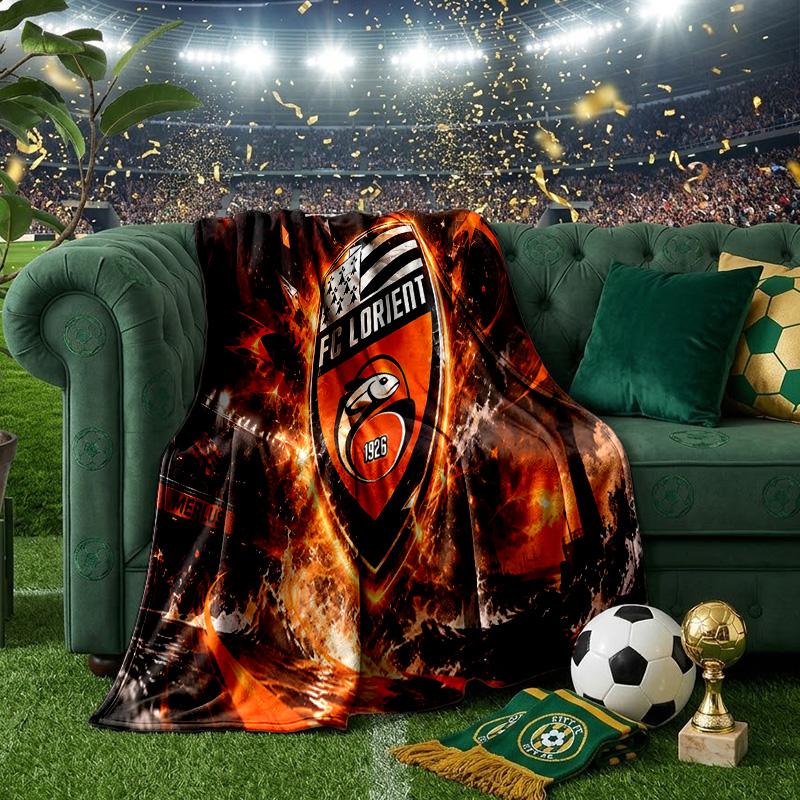 Lorient Crest Design Throws Blanket Flannel Blankets Plush for Couch Bed Gifts for Men Women Travel picnic blanket Christmas fan gifts