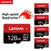 Lenovo Карта Micro SD 100 МБ/с Высокоскоростная карта TF 32 ГБ 64 ГБ 128 ГБ 256 ГБ MicroSDXC Класс 10 A1 V30 Карта памяти для Nintendo Switch/Телефона/Камеры/Видеорегистратора