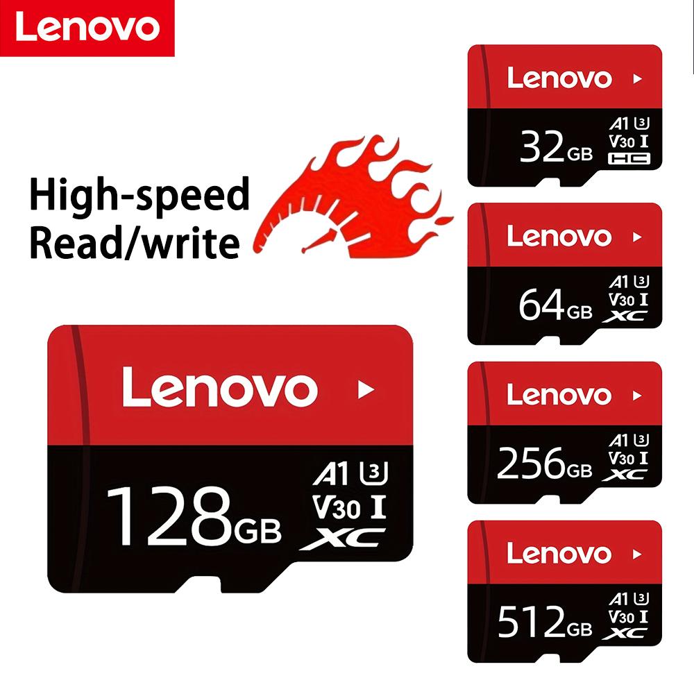 Lenovo Карта Micro SD 100 МБ/с Высокоскоростная карта TF 32 ГБ 64 ГБ 128 ГБ 256 ГБ MicroSDXC Класс 10 A1 V30 Карта памяти для Nintendo Switch/Телефона/Камеры/Видеорегистратора