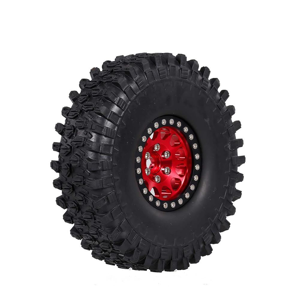 4PCS 1.9in Crawler RC Rubber Tires with Metal Rim for 1 10 RC Rock Crawler Traxxas Trx 4 Trx 6 Axial Scx10 90046 RC4WD