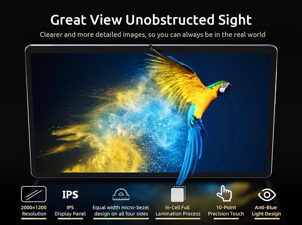 Refurbished: BMAX I11 Plus 10.4 Inch Tablet UNISOC T606 Octa Core 8GB RAM 256GB SSD Android 13 2K Screen 4G LTE 2.4G/5G WiFi Bluetoot