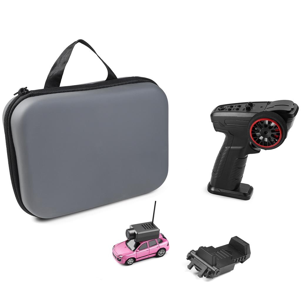 Mini RC Camera Car 1:64 Scale, 2.4G Remote and APP Controlled Toy Vehicle with HD Magnetic Camera, LED Lights, Fun Toy