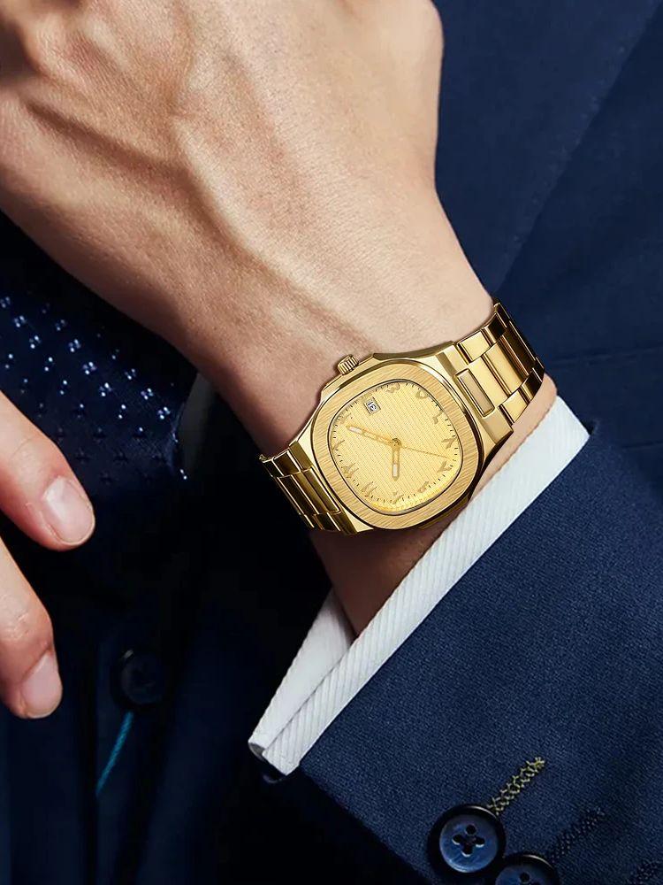 New men's stylish and minimalist round quartz watch set, suitable for daily wear, parties, Valentine's Day, Christmas, New Year'