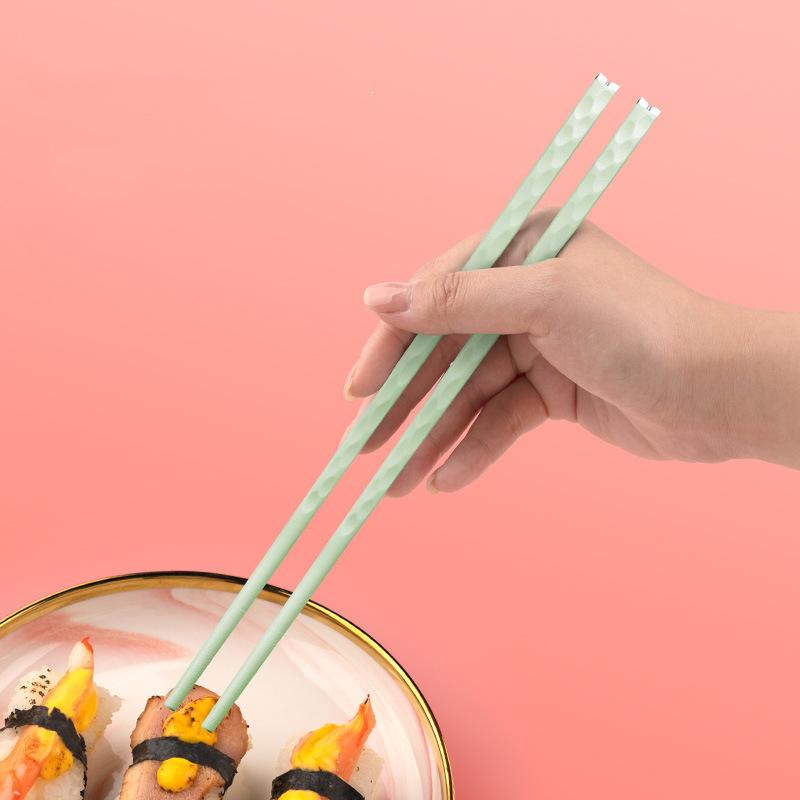 Набор палочек для еды из сплава Morandi Colors, 5 пар многоразовых палочек для еды, нескользящие, для дома, отеля, ресторана, посуда, кухонные инструменты
