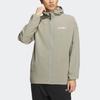 adidas Однотонная толстовка на молнии с логотипом Transitional, солнцезащитная куртка, верхняя одежда унисекс, каменно-серебристо-серый IC4425