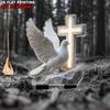 2D Летящий голубь Крест Колышек для кладбища Христианское мемориальное украшение Садовый штырь для газона