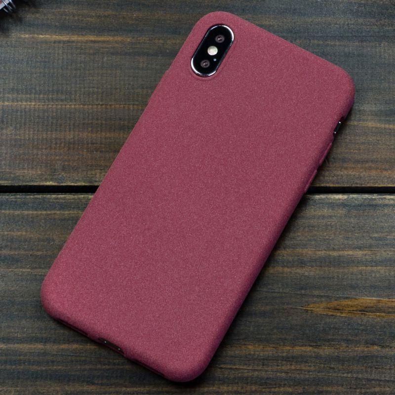 8 iPhone для 7 6 X Plus Ударопрочный Тонкий Мягкий ТПУ Песчаник Матовая Задняя Крышка Чехол